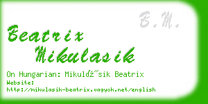 beatrix mikulasik business card